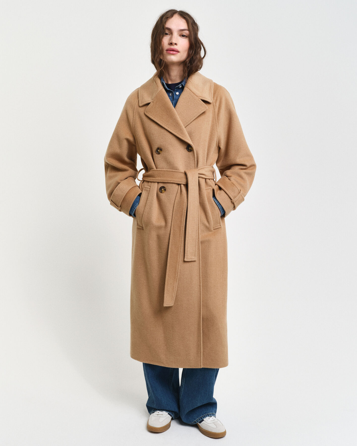 Trenchcoat i uld