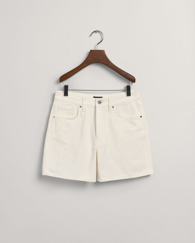 Hvide denimshorts