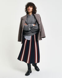 Plisseret stribet nederdel