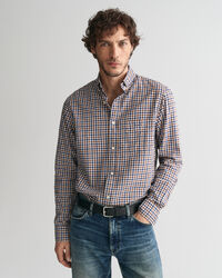 Regular fit let gingham skjorte af twill