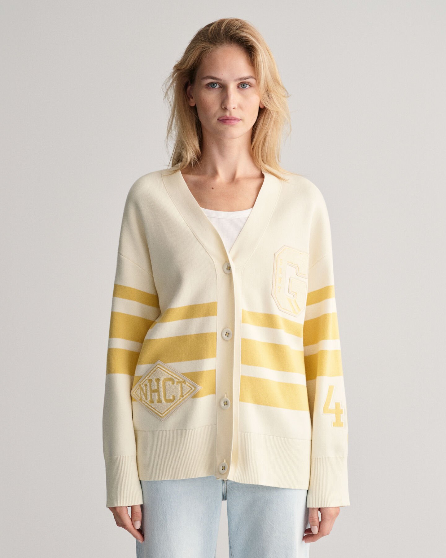 GANT Varsity cardigan med V-hals