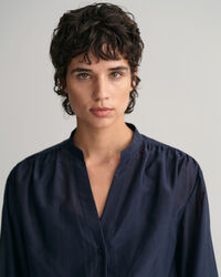 Relaxed fit bomuldssilkebluse