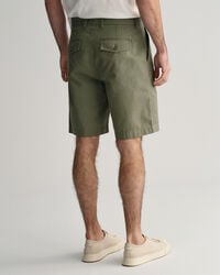 Regular fit shorts af bomuld og hør
