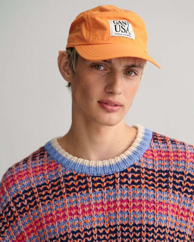 Tekstureret flerfarvet crewneck sweater