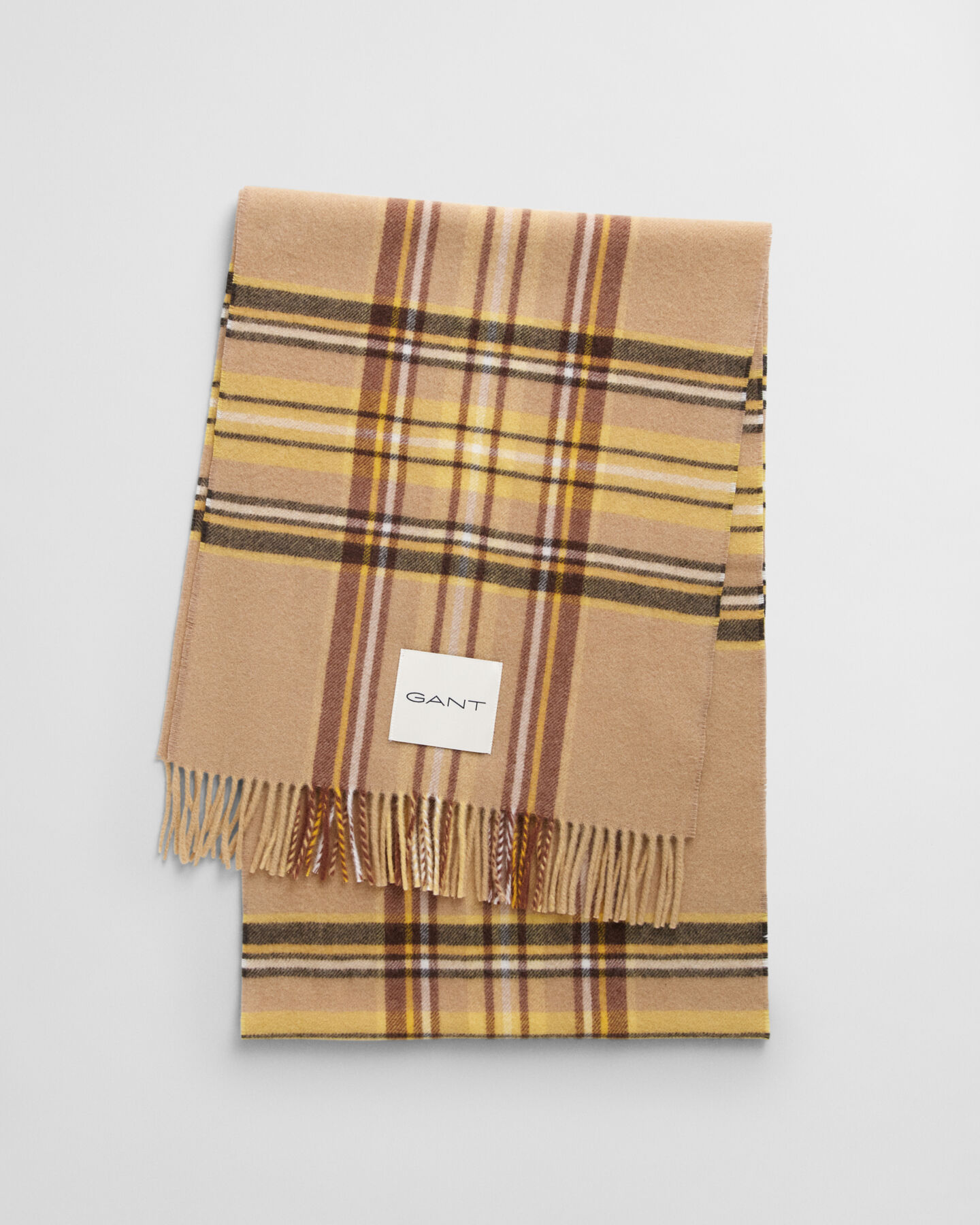 Skotskternet halstørklæde i kashmirblanding