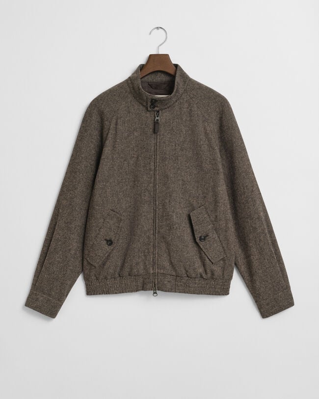 Harrington jakke i uldblanding