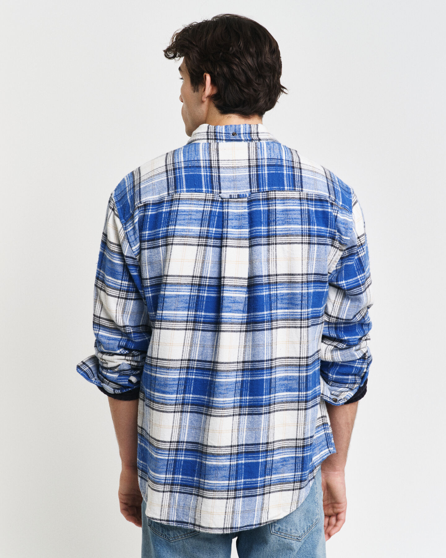 Relaxed fit ternet flannelskjorte