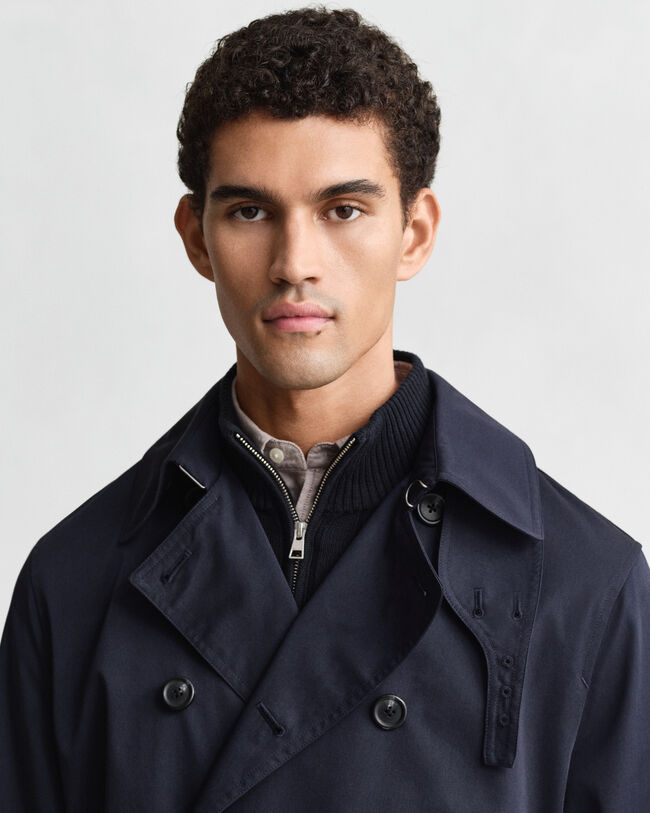 Trenchcoat i bomuldsblanding
