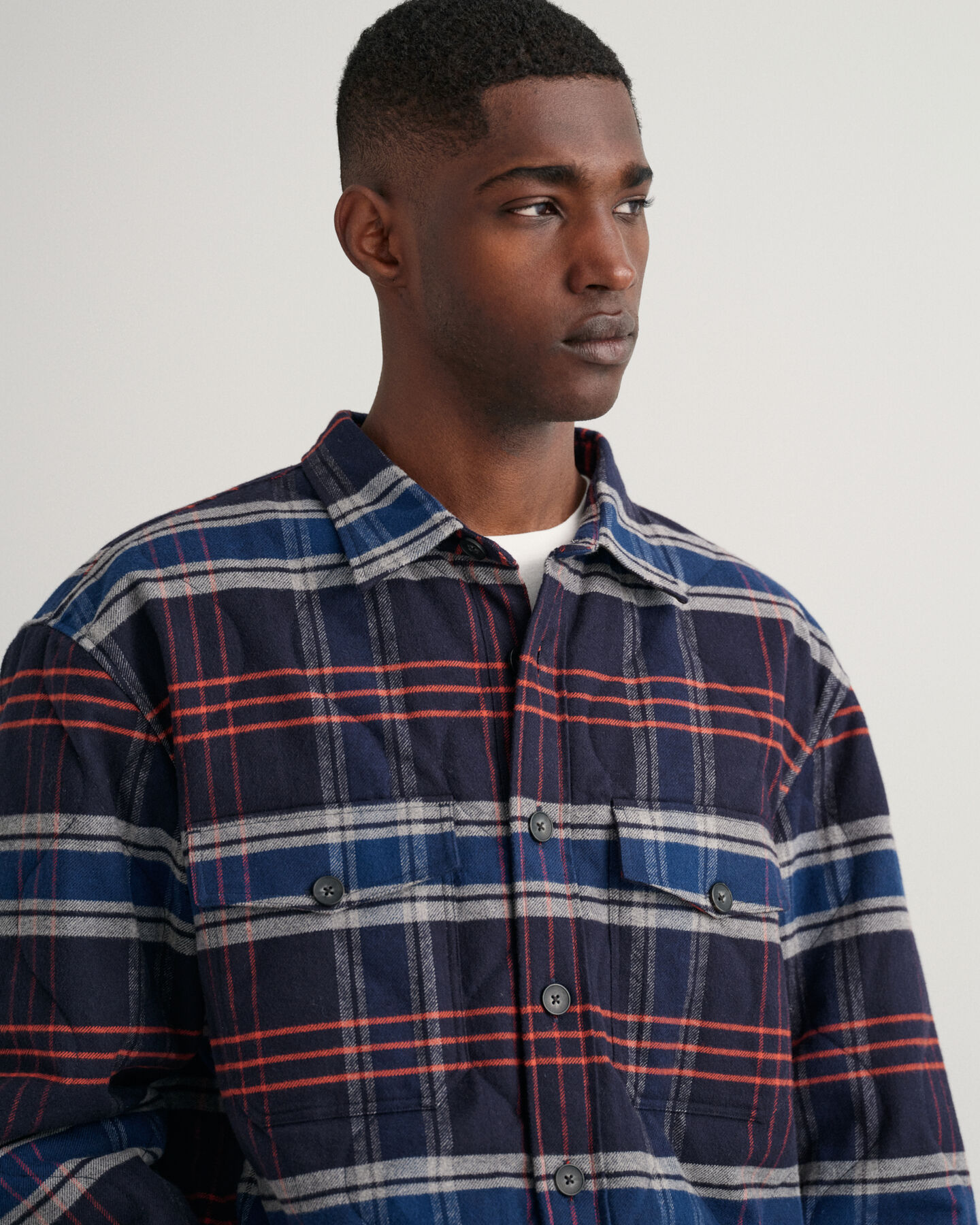 Overskjorte af quiltet flannel