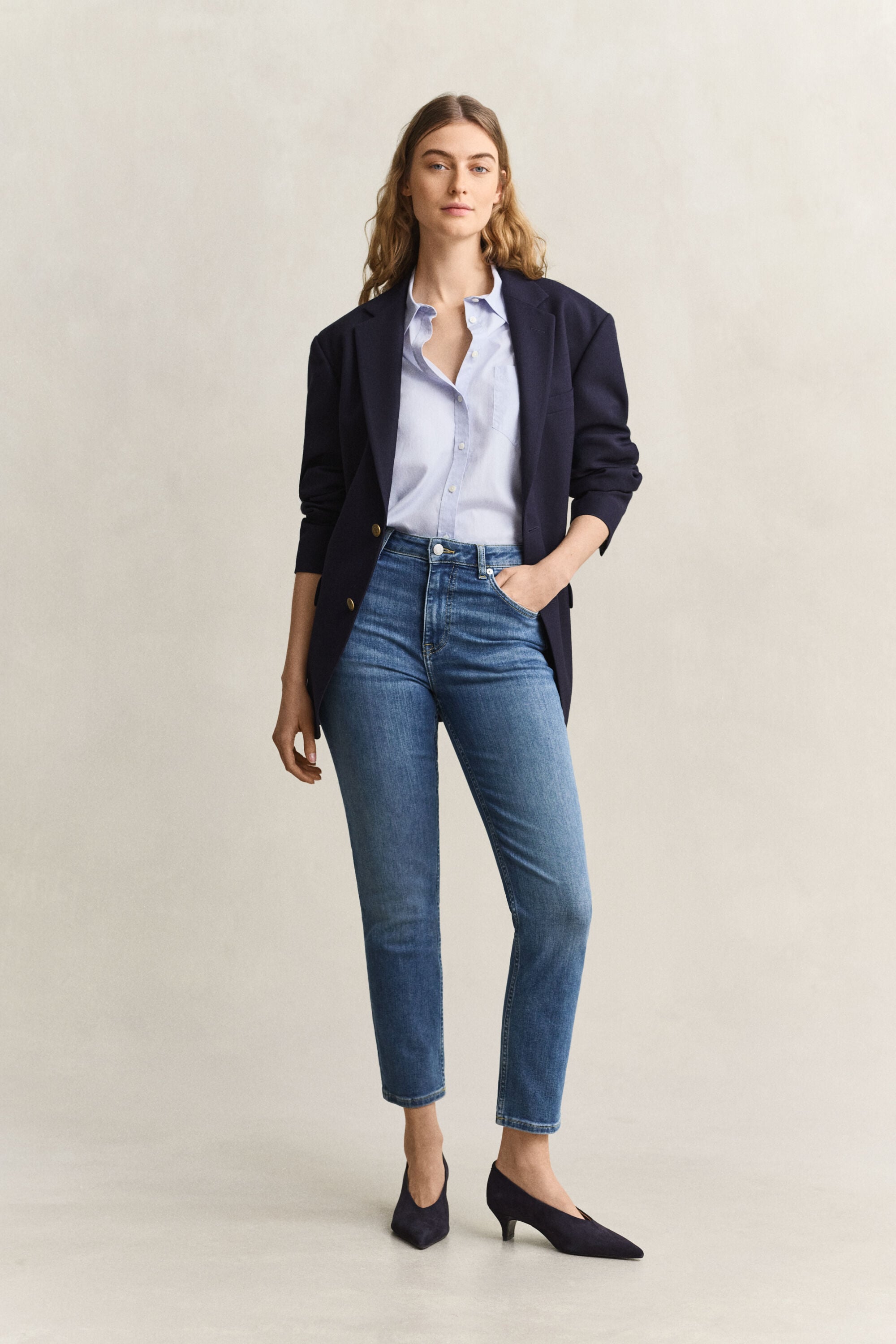 Korte jeans med stræk