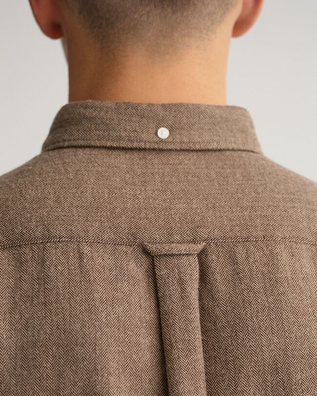 Regular fit sildebensmønstret skjorte