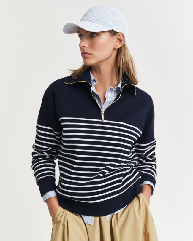 Stribet seersucker cap