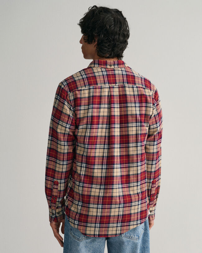 Regular fit ternet flannelskjorte