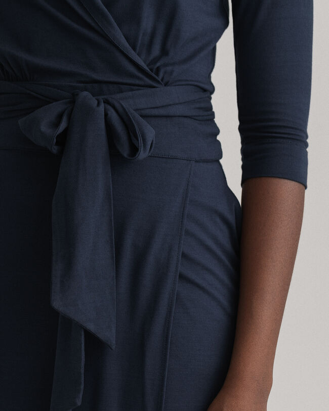 Jersey slå-om kjole