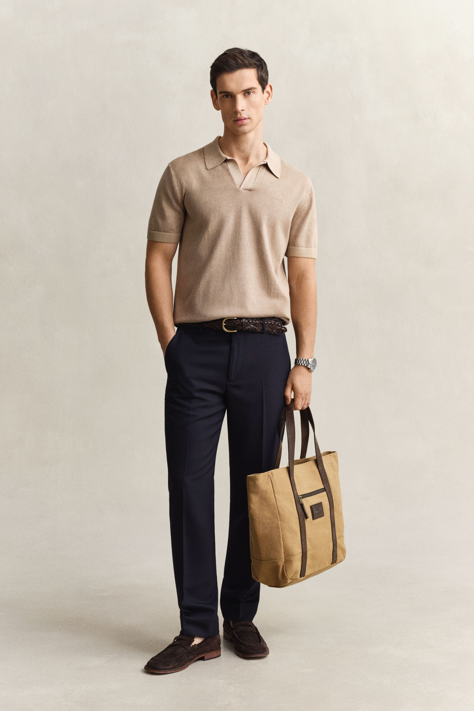 Sunfaded polosweater