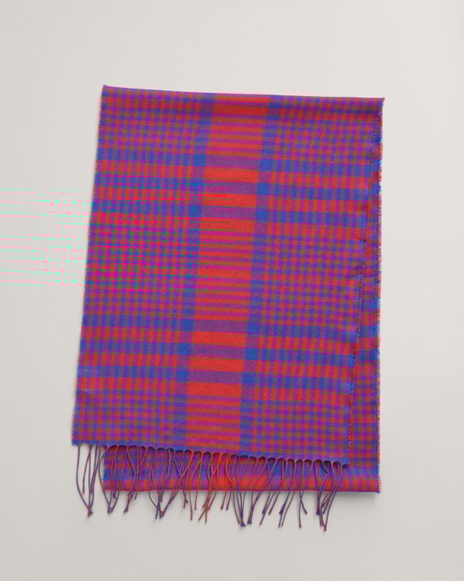 Ternet vævet tørklæde i merinould