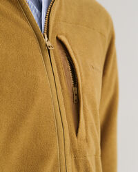 Fleece jakke med lynl&aring;s