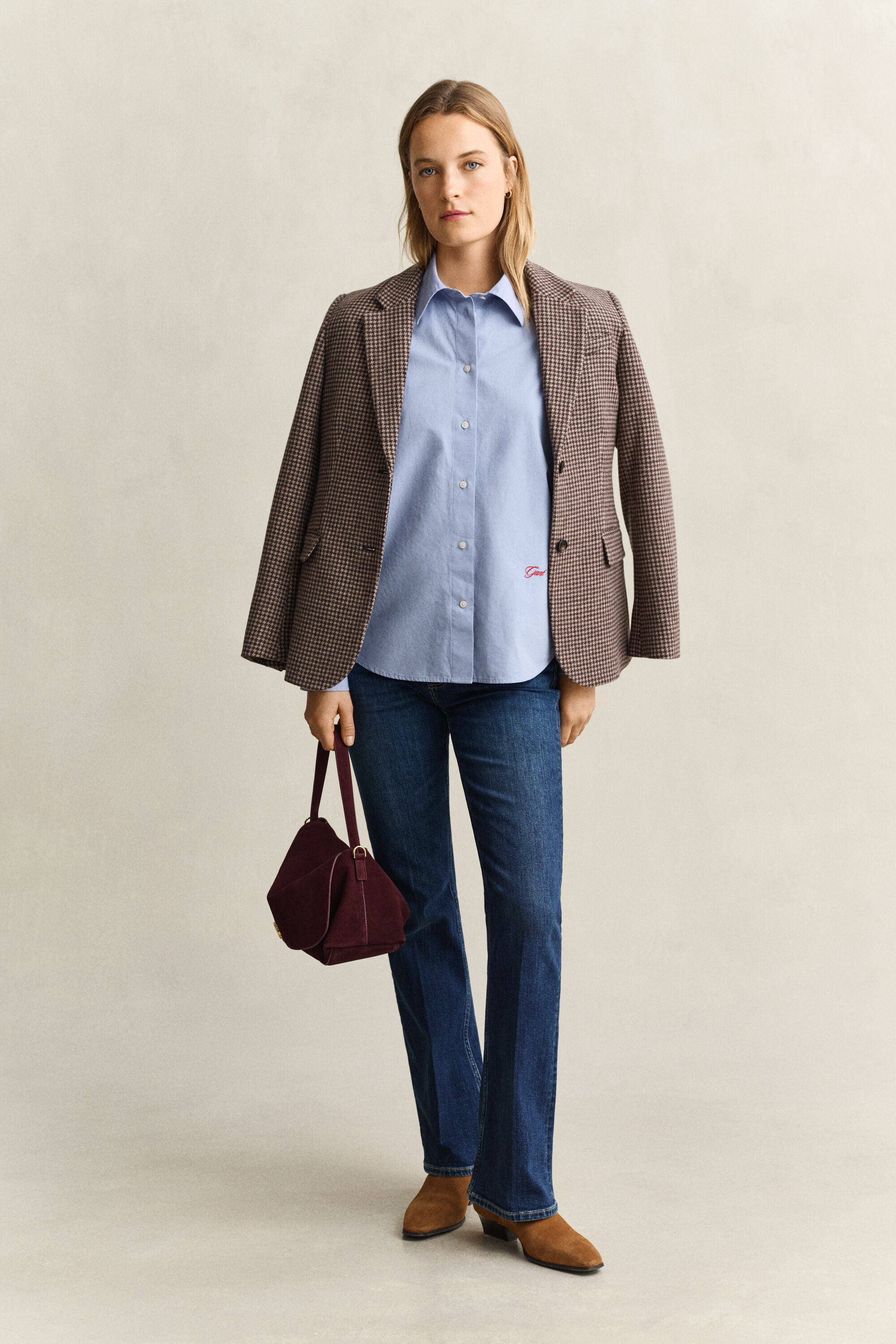 Relaxed poplin skjorte