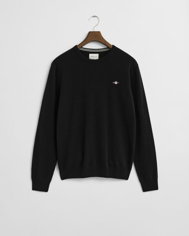 Crewneck sweater i ekstra fin lammeuld