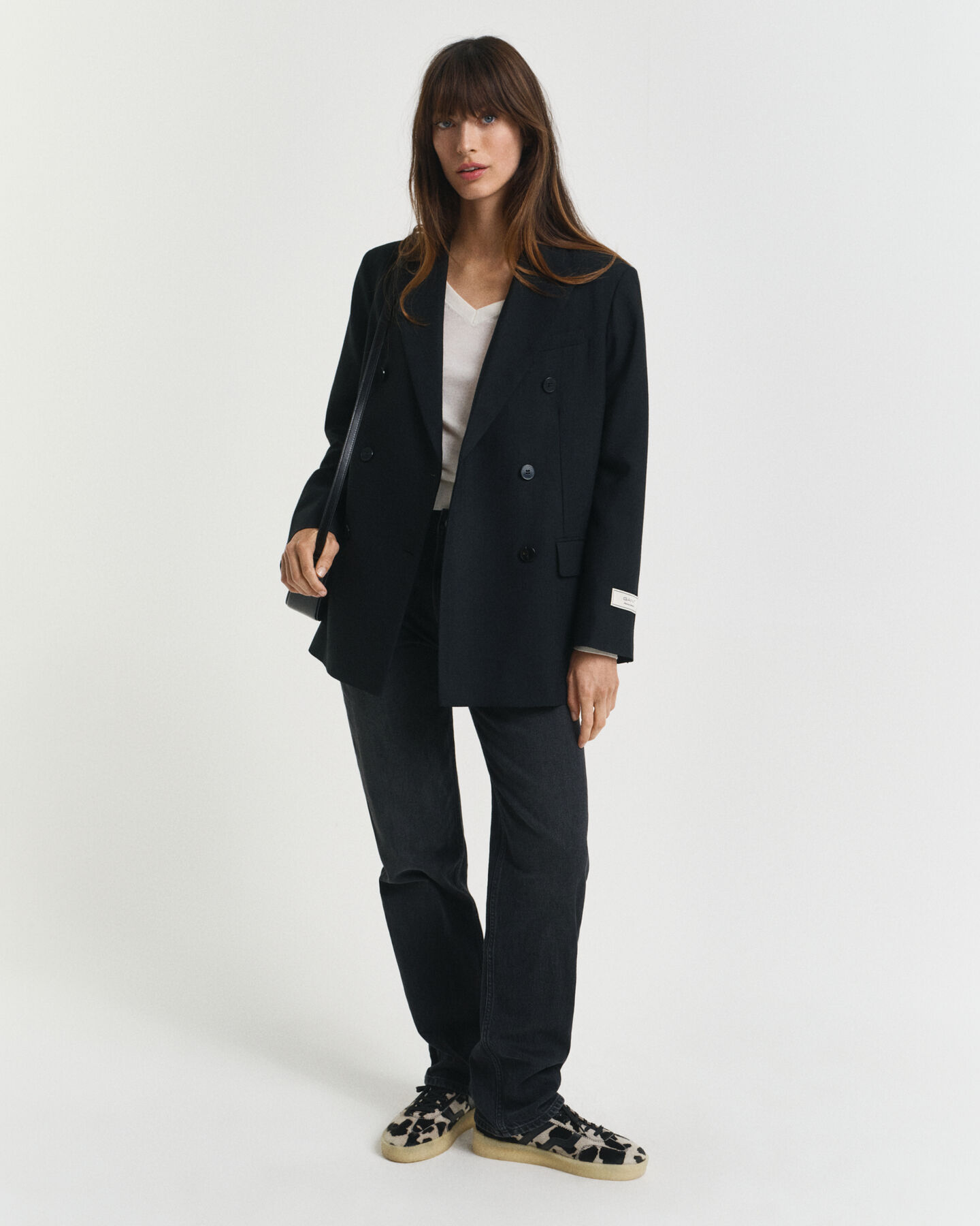 Sweater med V-hals sweater af ekstra fin merinould