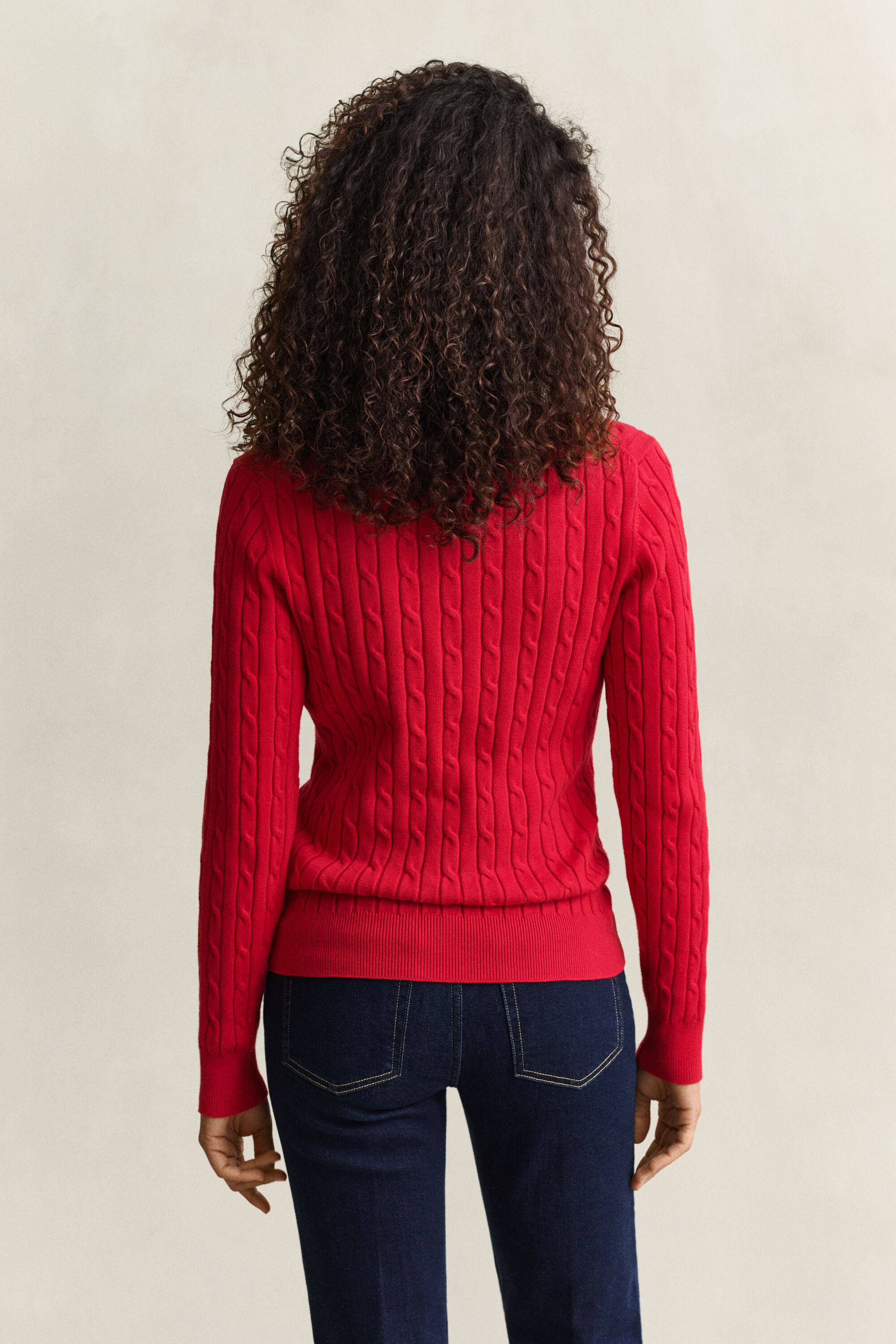 Classic sweater med kabelstrik