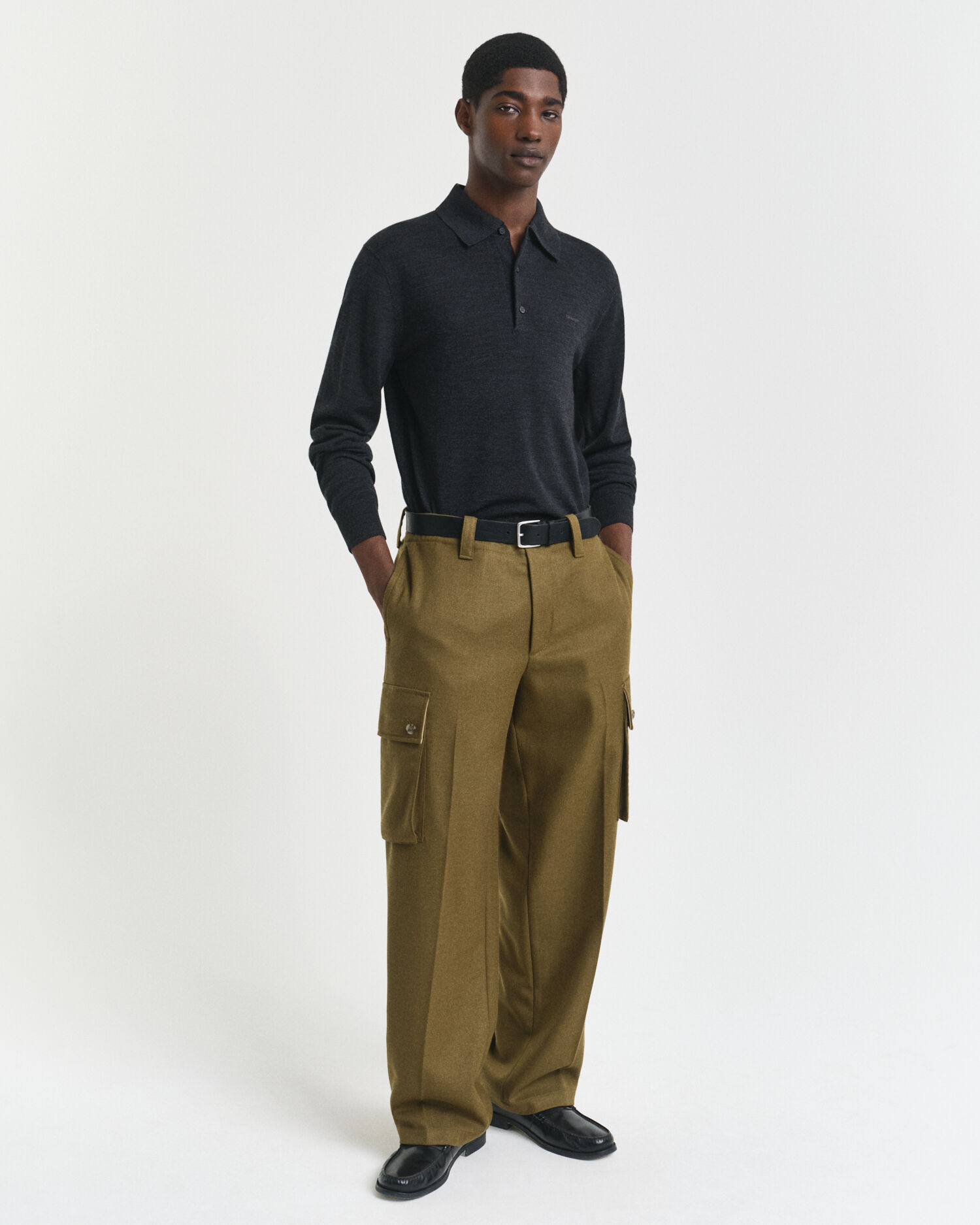 Polosweater af ekstra fin merinould