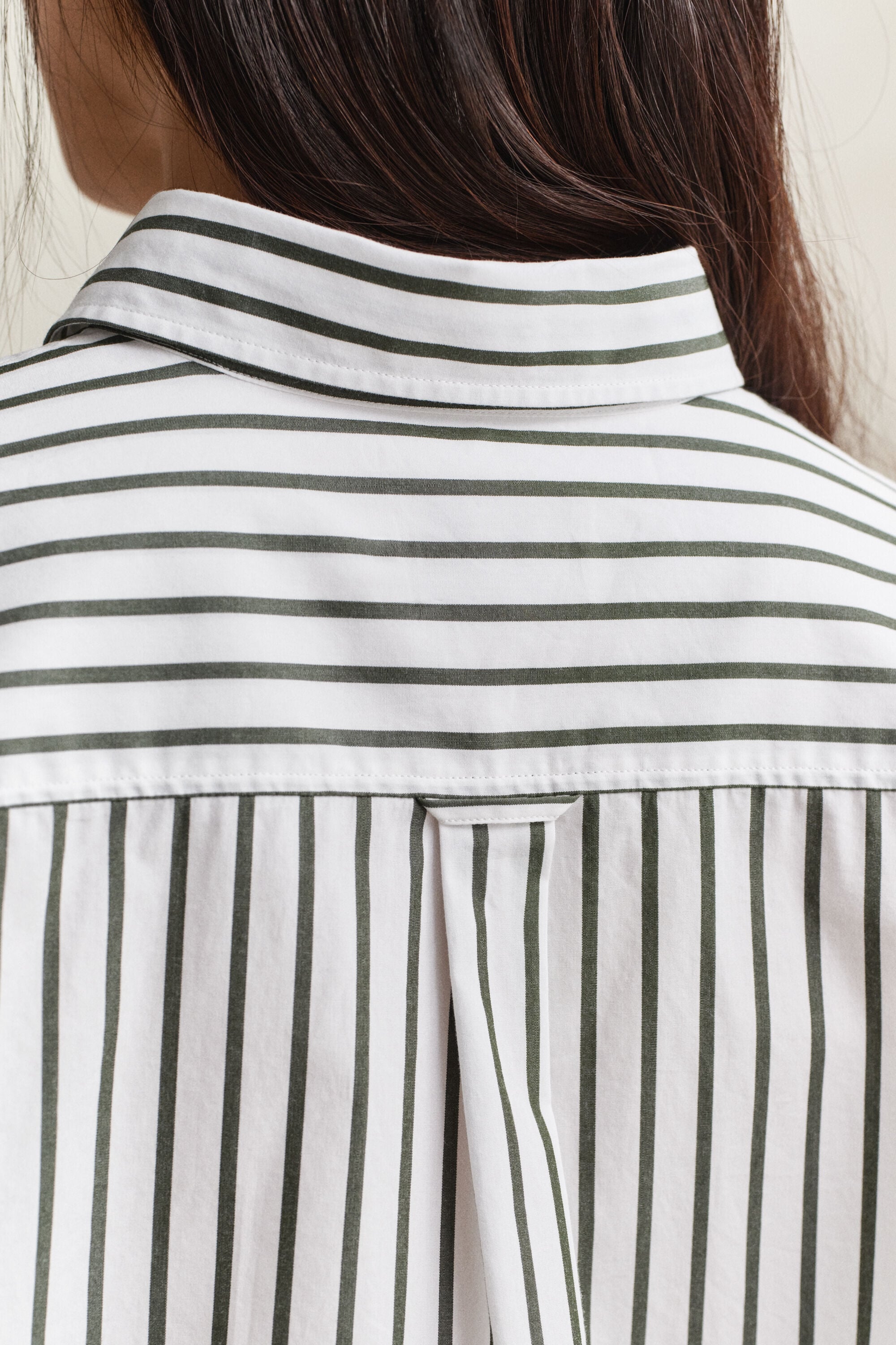 Relaxed fit stribet klassisk poplin-skjorte