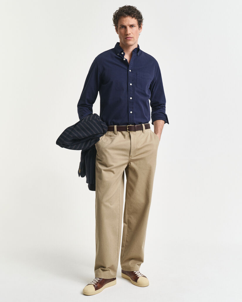 Regular fit twillskjorte