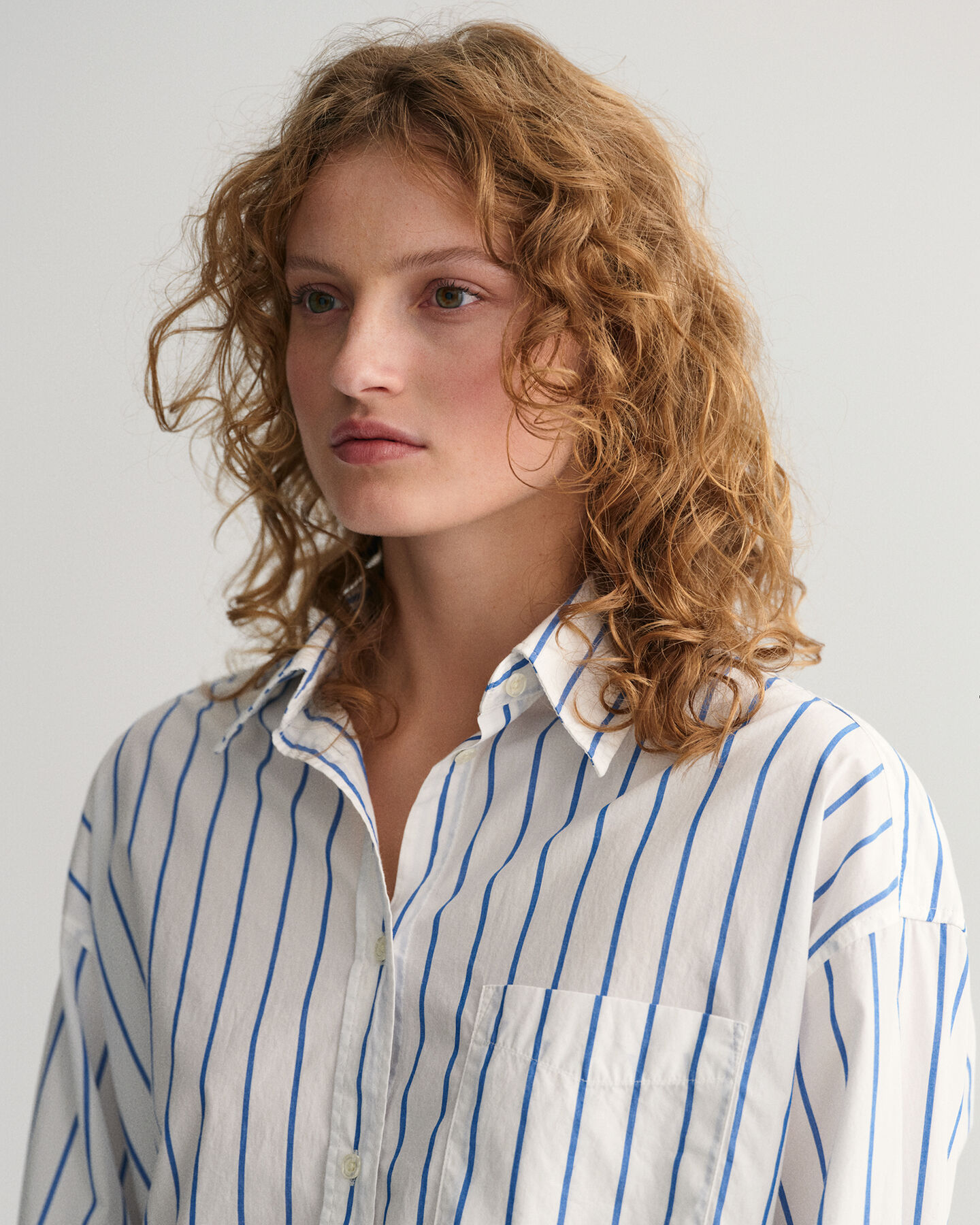 Oversized stribet skjorte