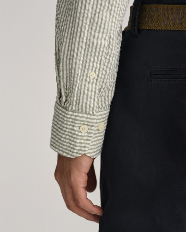 Regular fit seersucker-skjorte