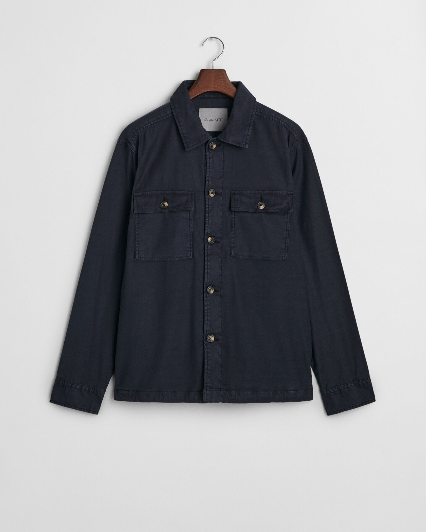 Regular fit overskjorte af bomuld og hør