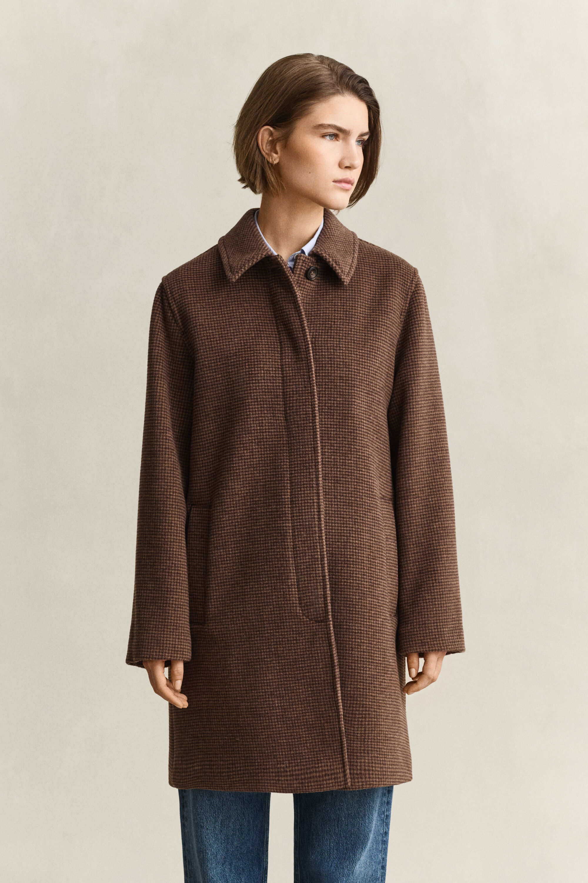 Car Coat af uldblanding