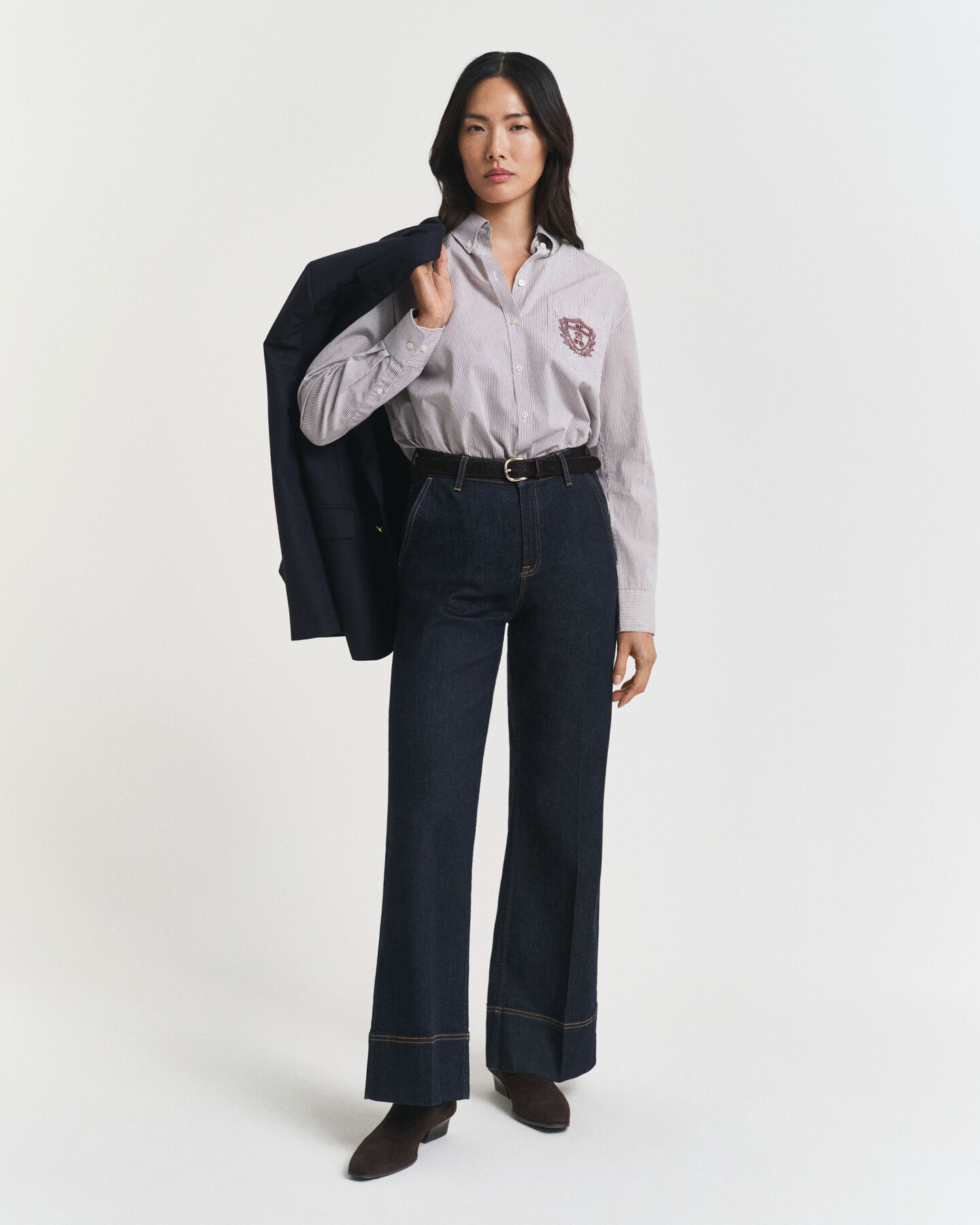 Relaxed Fit klassisk poplin-skjorte med grafik