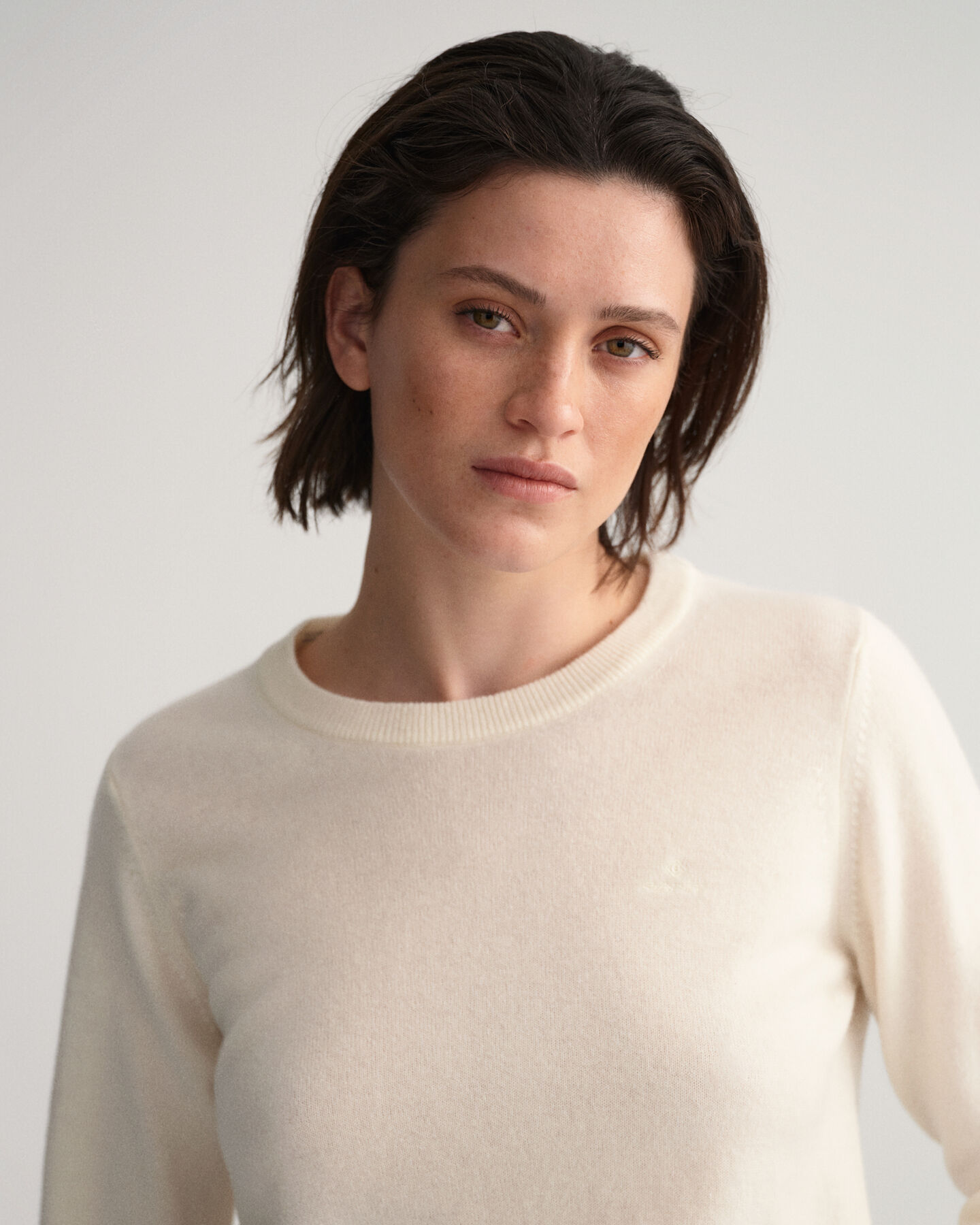 Crewneck sweater i ekstra fin lammeuld