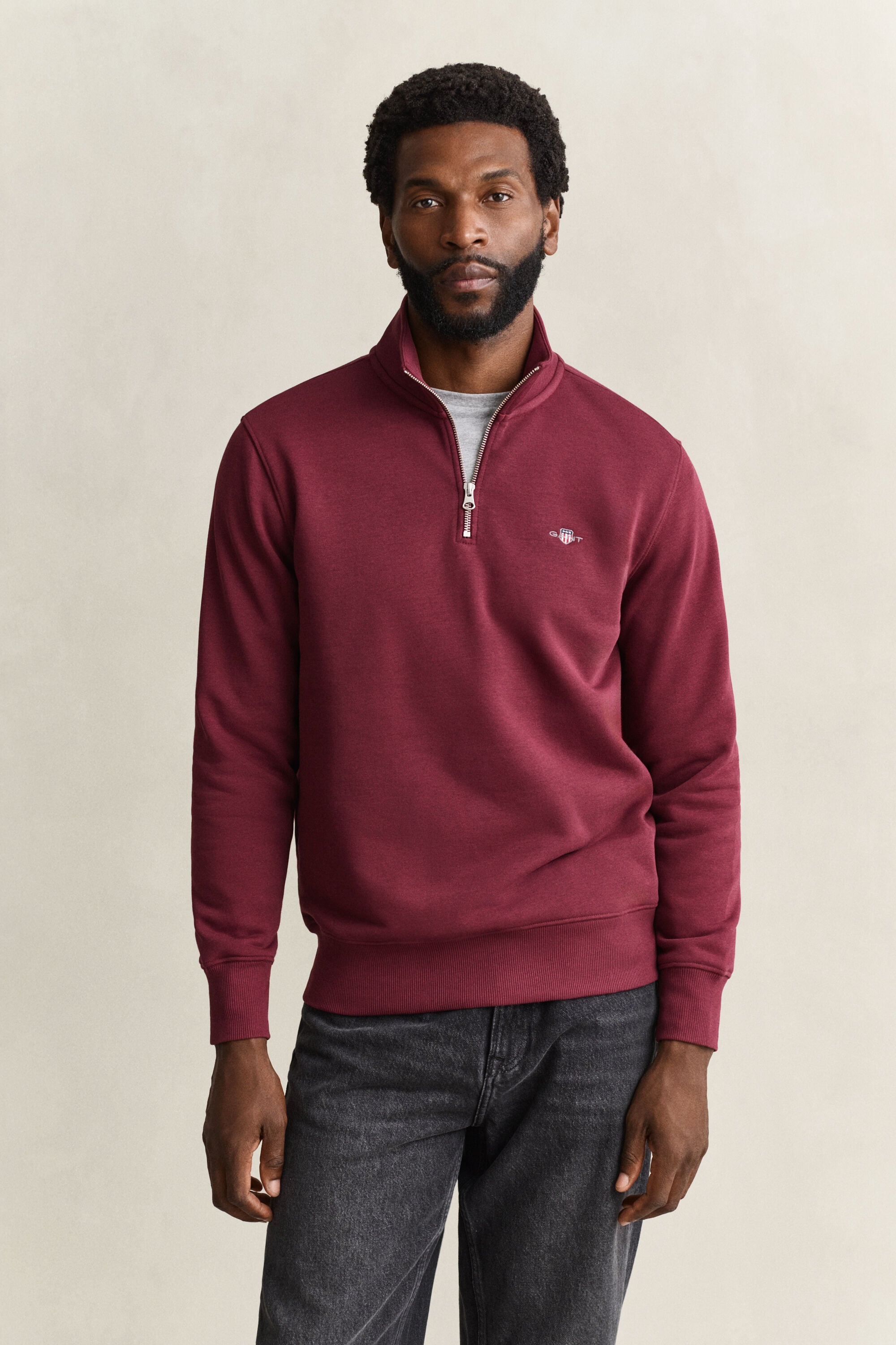 Shield sweatshirt med halv lynlås