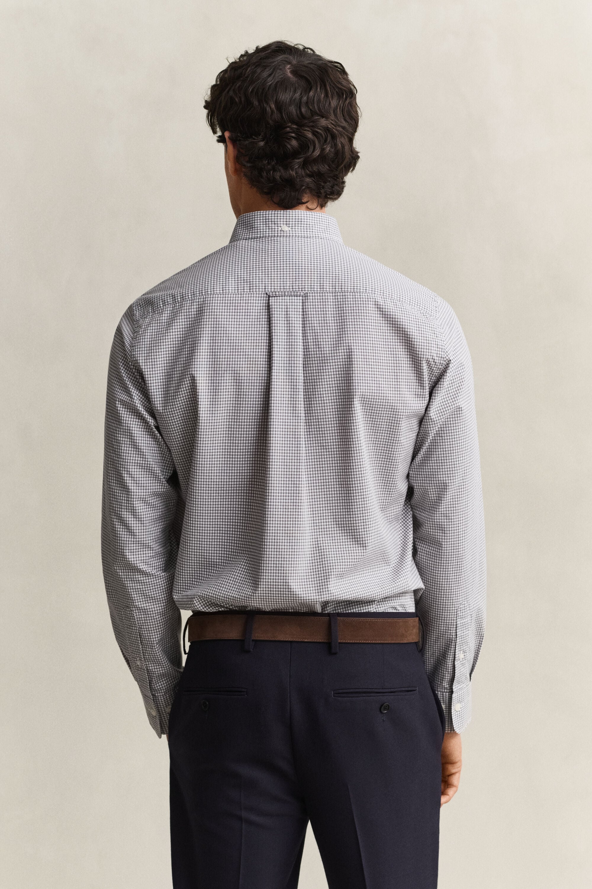 Gingham klassisk poplin-skjorte