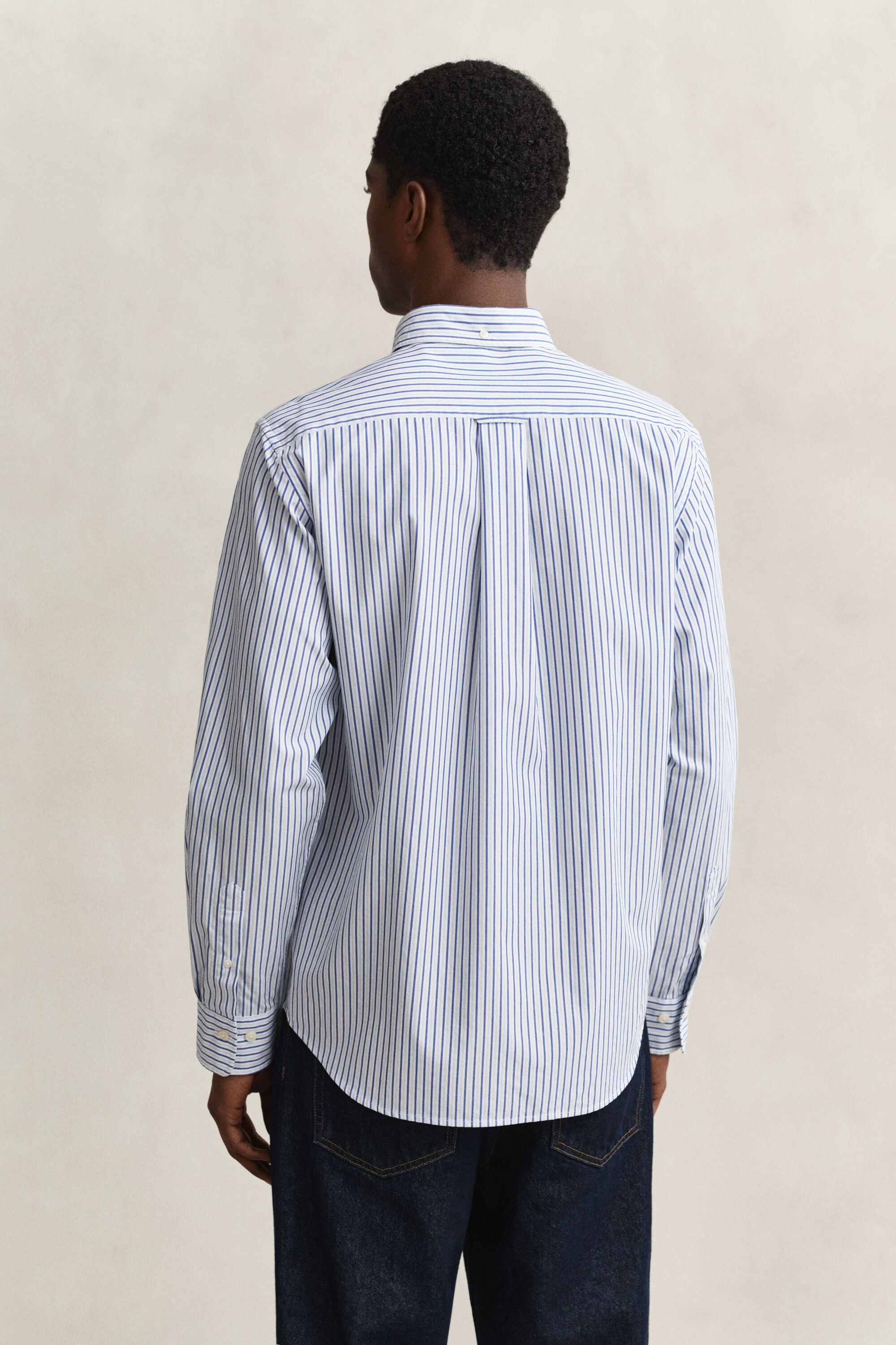 Stribet poplin-skjorte