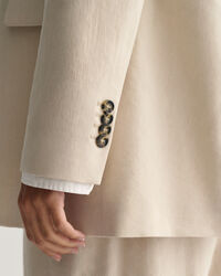 Regular fit hørblazer med stræk