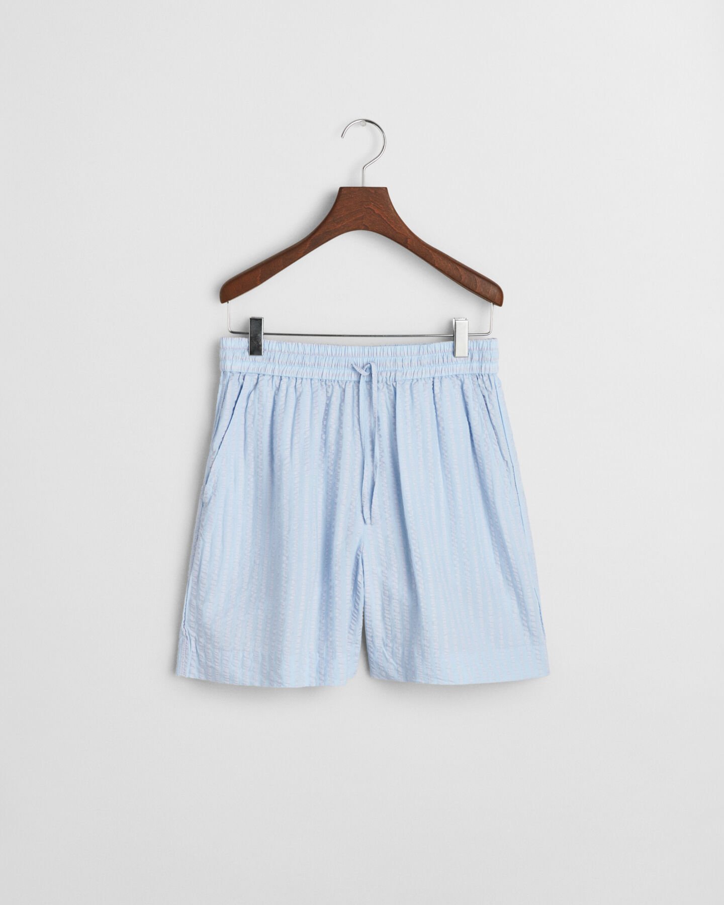 Tonale stribede seersucker shorts