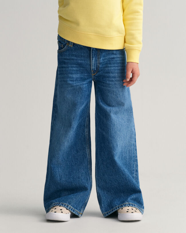 Girls jeans med brede ben