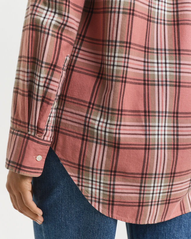 Relaxed fit ternet flannelskjorte