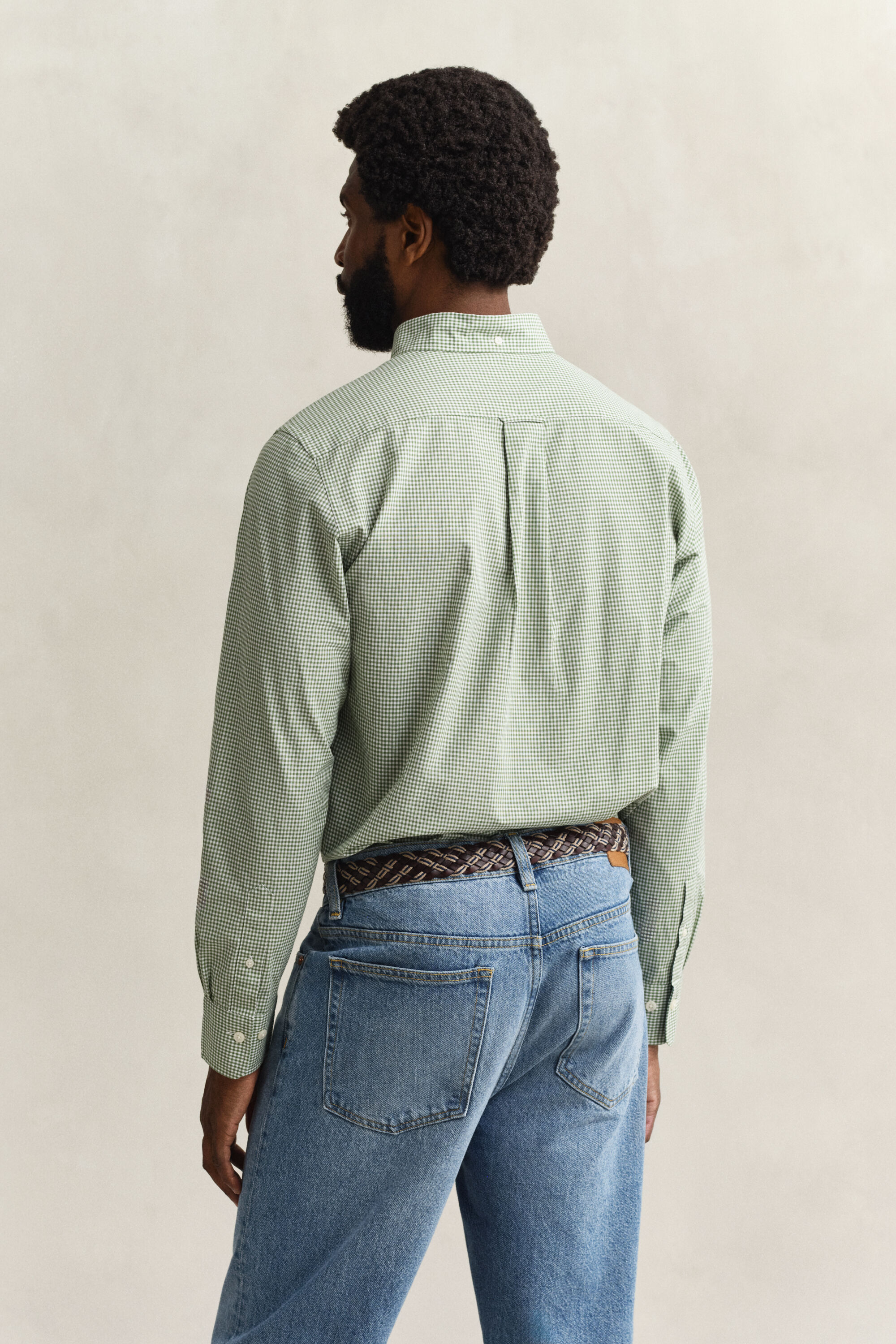 Gingham klassisk poplin-skjorte