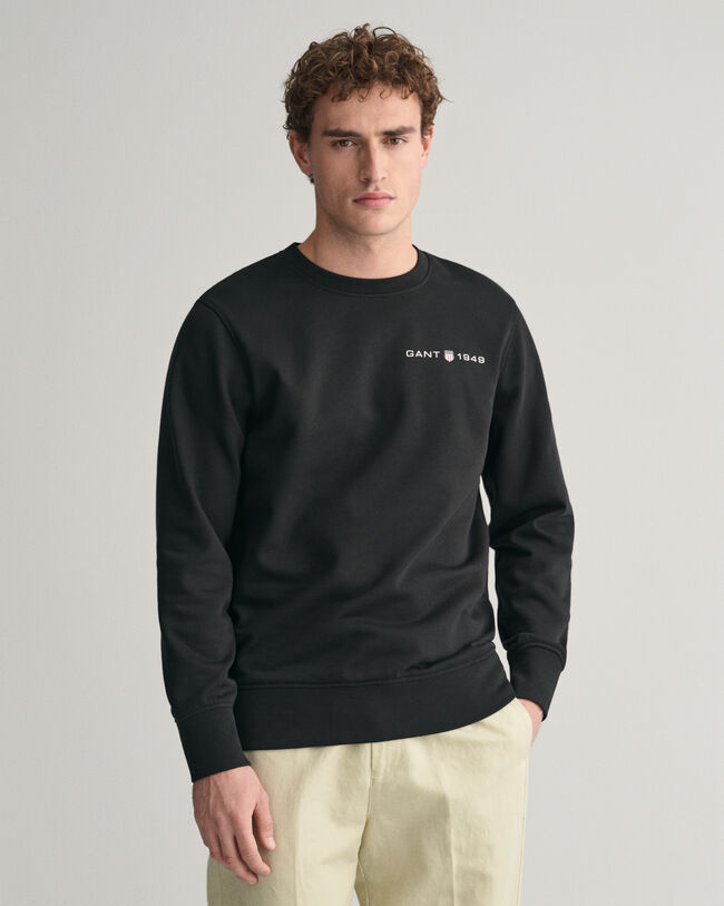 Graphic sweatshirt med tryk og crewneck