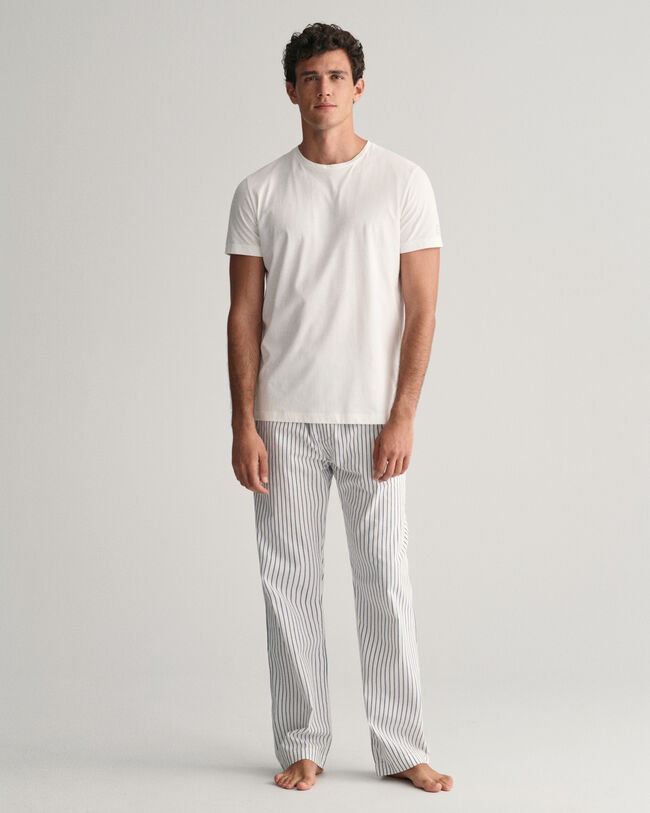 Pyjamasbukser og T-shirt med striber i gaveæske