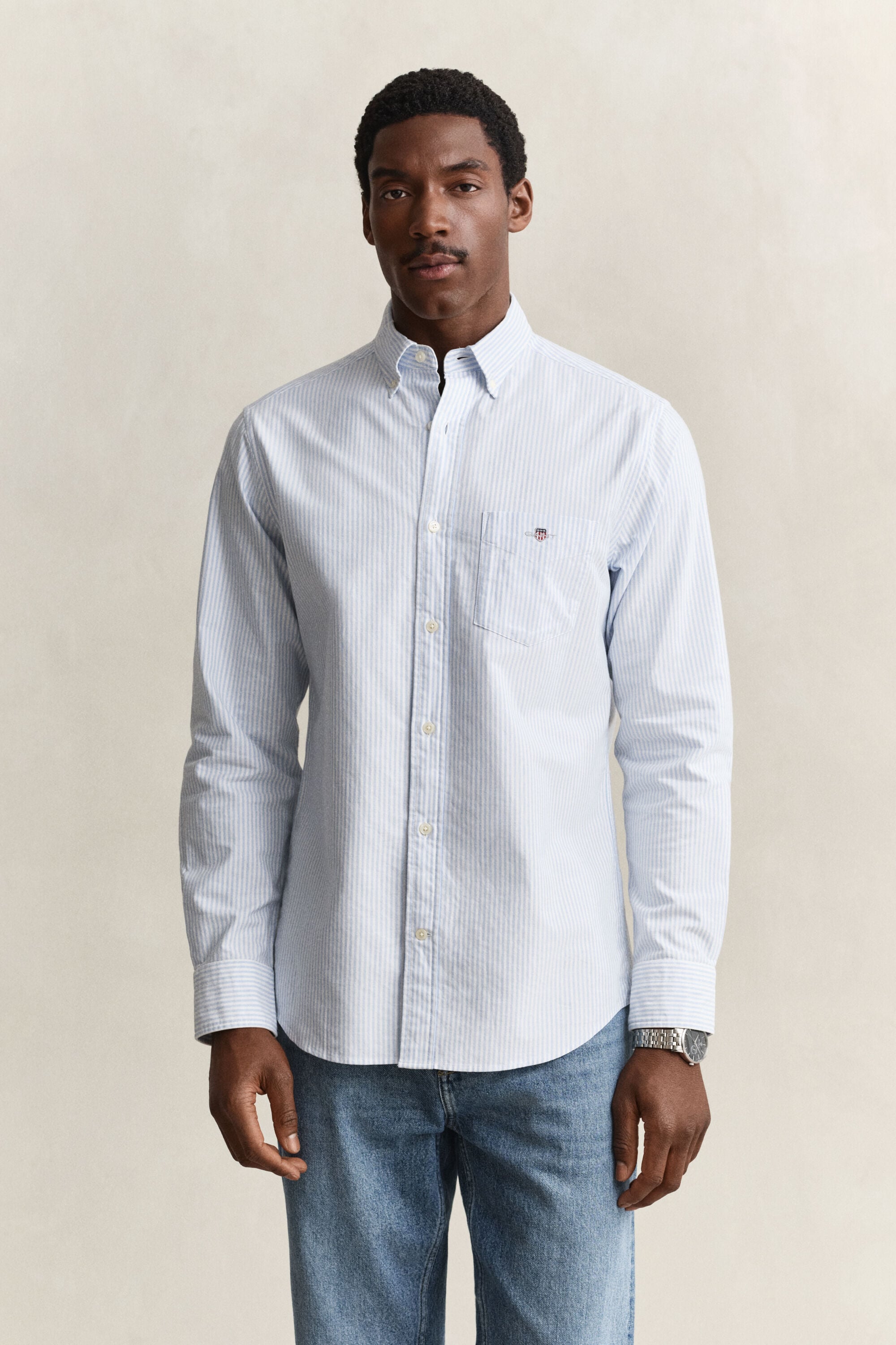 Classic Regular Oxford skjorte med striber