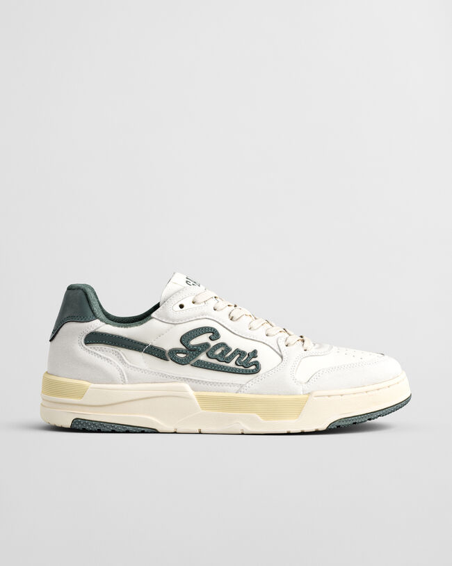 Brookpal sneakers i ruskind og l&aelig;der