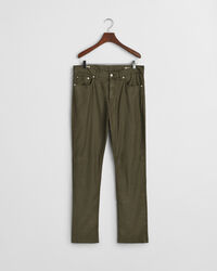 Regular fit jeans af bomuld og h&oslash;r