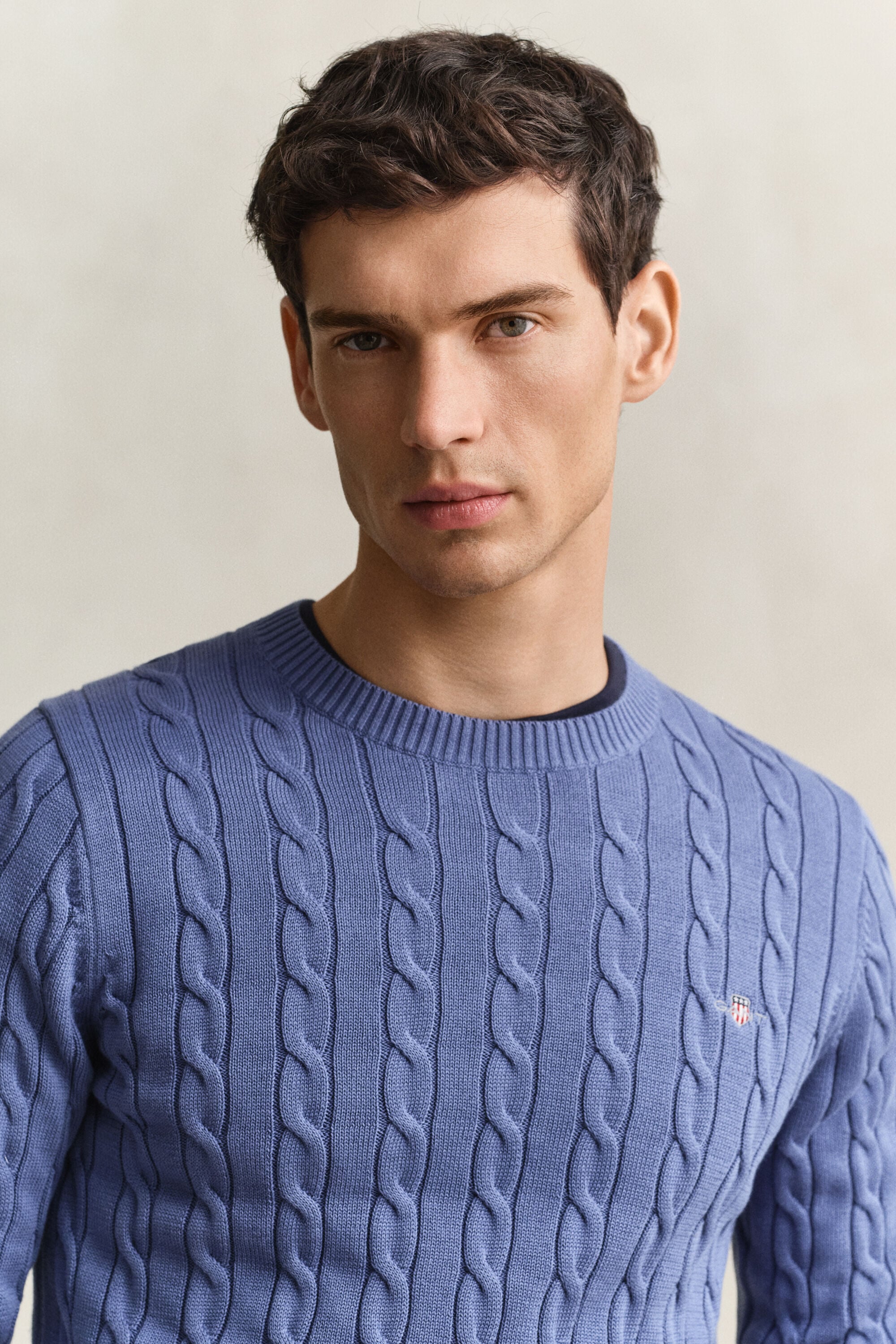 Classic sweater med kabelstrik