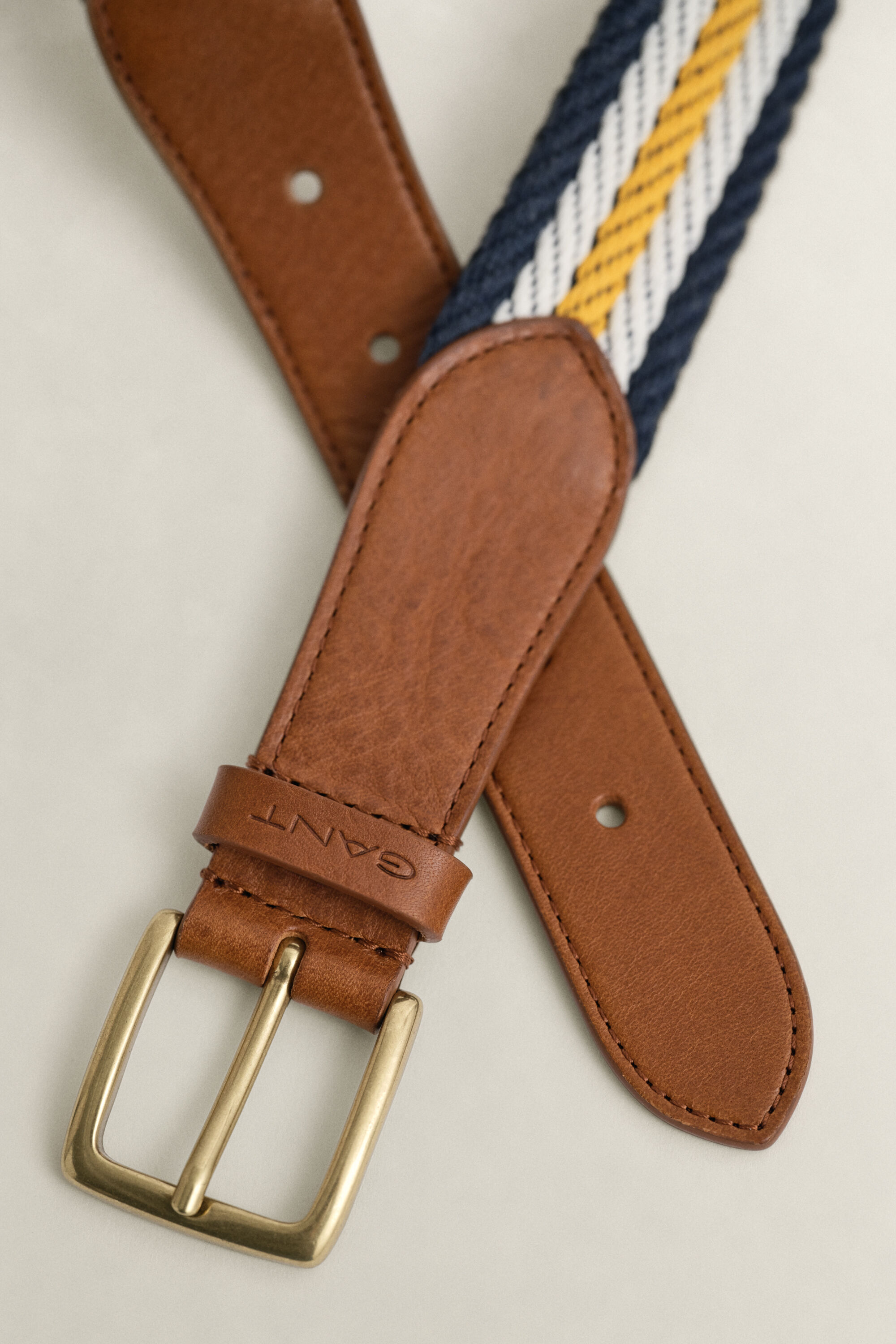 Stribet webbing-bælte