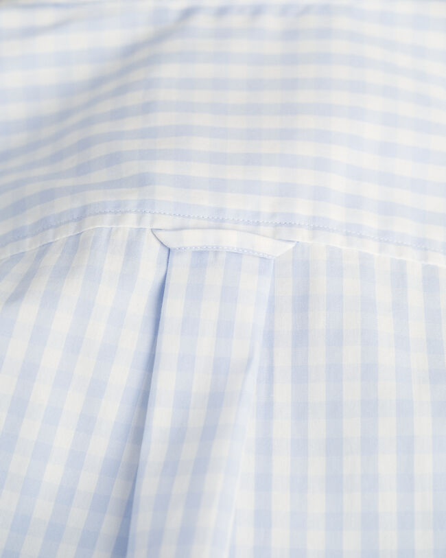Regular fit gingham poplin skjorte